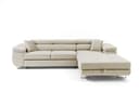 Muffo Ecksofa ALONZO Beige mit Schlaffunktion und Bettkasten Bild 2