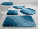 OTTO home Badematte Josie Blau Wellen-Motiv Rutschhemmend Bild 2