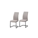 HTI-Line Freischwinger Schwingstuhl 2er Set Kunstleder Cappuccino SallyP Bild 2