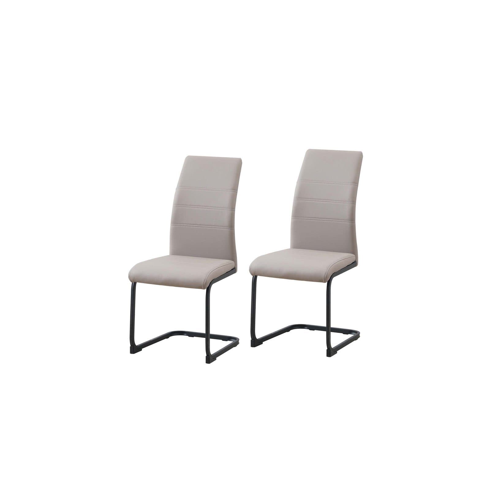 HTI-Line Freischwinger Schwingstuhl 2er Set Kunstleder Cappuccino SallyP - Bild 2