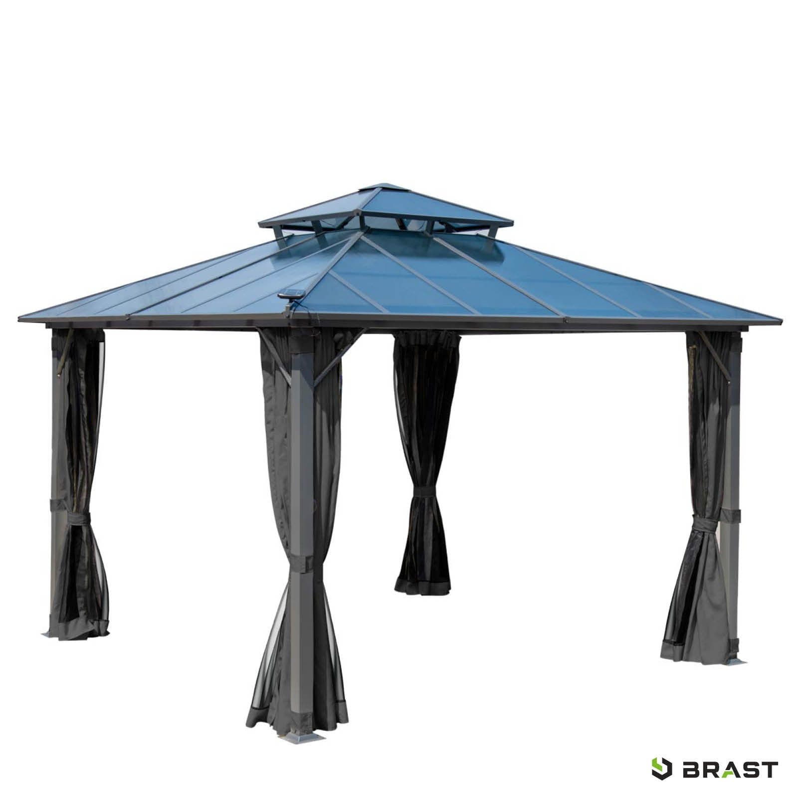 BRAST Pavillon Aluminium Pagode 4x4m mit LED-Beleuchtung - Bild 2