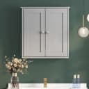 radelldar Hängeschrank Badezimmerschrank Badschrank mit 2 Türen und feuchtigkeitsbeständig Bild 2