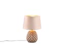 Reality Leuchten LED Nachttischlampe Retro Beige-Gold Dimmbar Bild 2