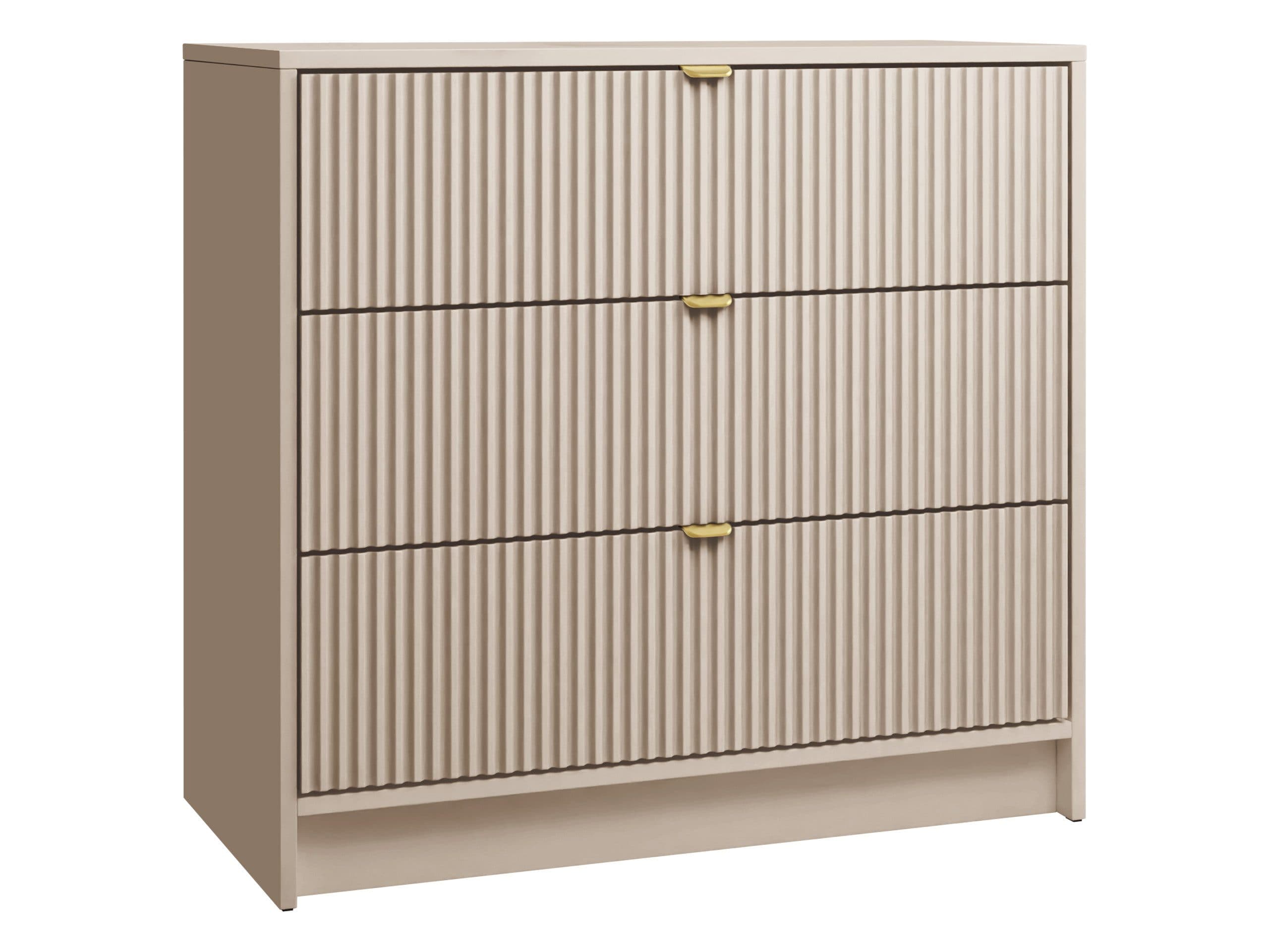 MIRJAN24 Kommode Tireno 3SZ Beige mit Goldgriffen - Bild 2