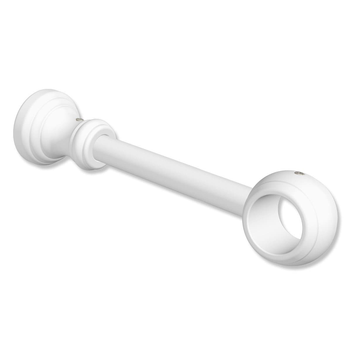 INTERDECO Gardinenstangenhalter Classic Weiß 28 mm Ø kürzbar