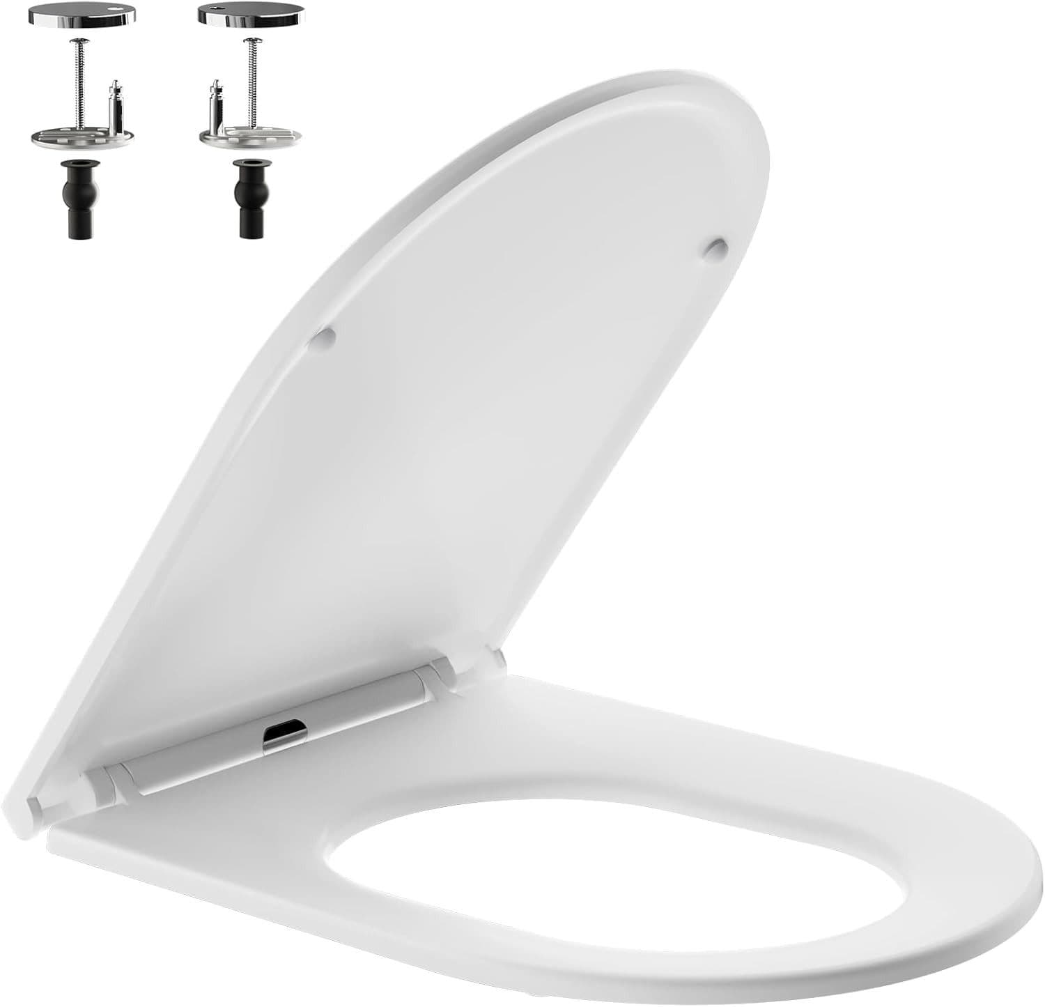 AIMAX WC-Sitz D-Form Softclose Quick Release Duroplast Weiß - Bild 2