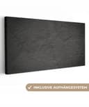 OneMillionCanvasses® Leinwandbild Schwarz Konkreter Druck Bild 2