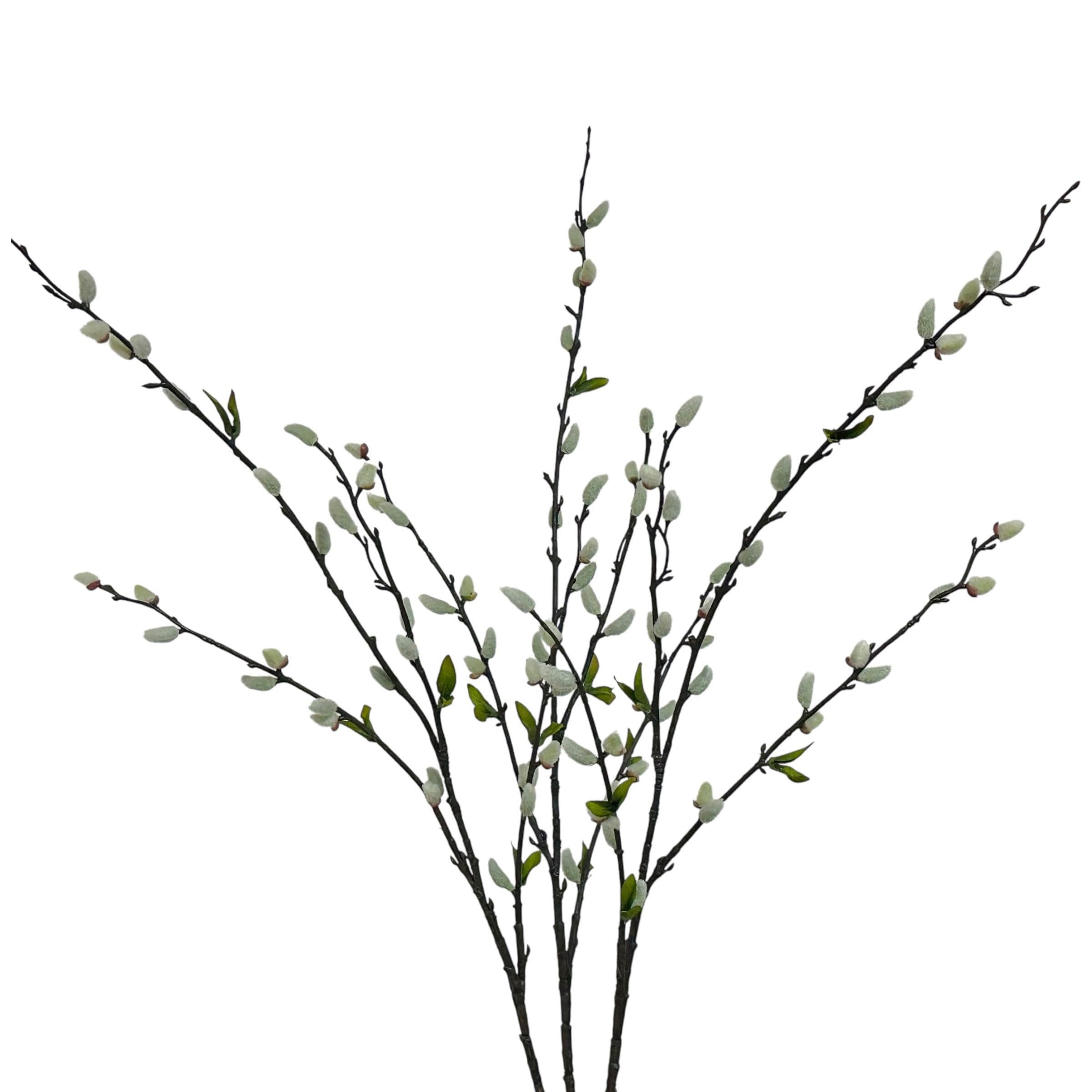 Künstlicher Weidenkätzchen-Zweig 3 Stück 84 cm Osterdeko Palmkätzchen naninoa GmbH - Bild 2