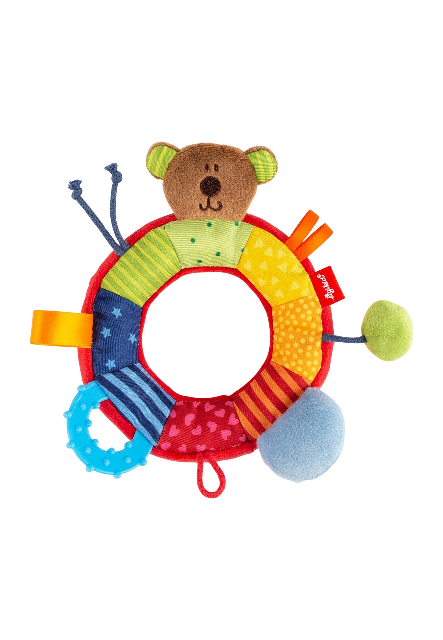 Sigikid Greifling Rasselring Bär Bunt 7 Senses Spielzeug - Bild 2