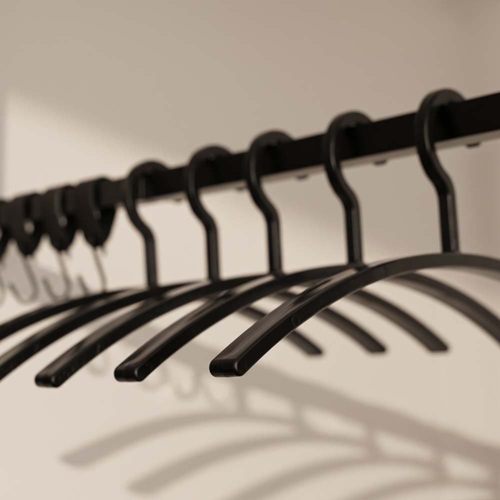 HOME DELUXE Kleiderbügel RACK 20-tlg. Schwarz Kunststoff - Bild 2
