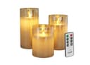 LC Home LED-Kerze 3er Set Gold Timerfunktion Fernbedienung Dimmbar Bild 2