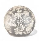 formano LED Glas-Kugel Silber Rosenmotiv 10cm mit Timer Bild 2