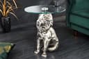 riess-ambiente Beistelltisch WILDLIFE LION 60cm silber antik mit Glasplatte Bild 2