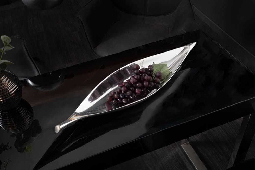 riess-ambiente Dekoschale Silver Leaf 41cm Silber Metall Modern - Bild 2