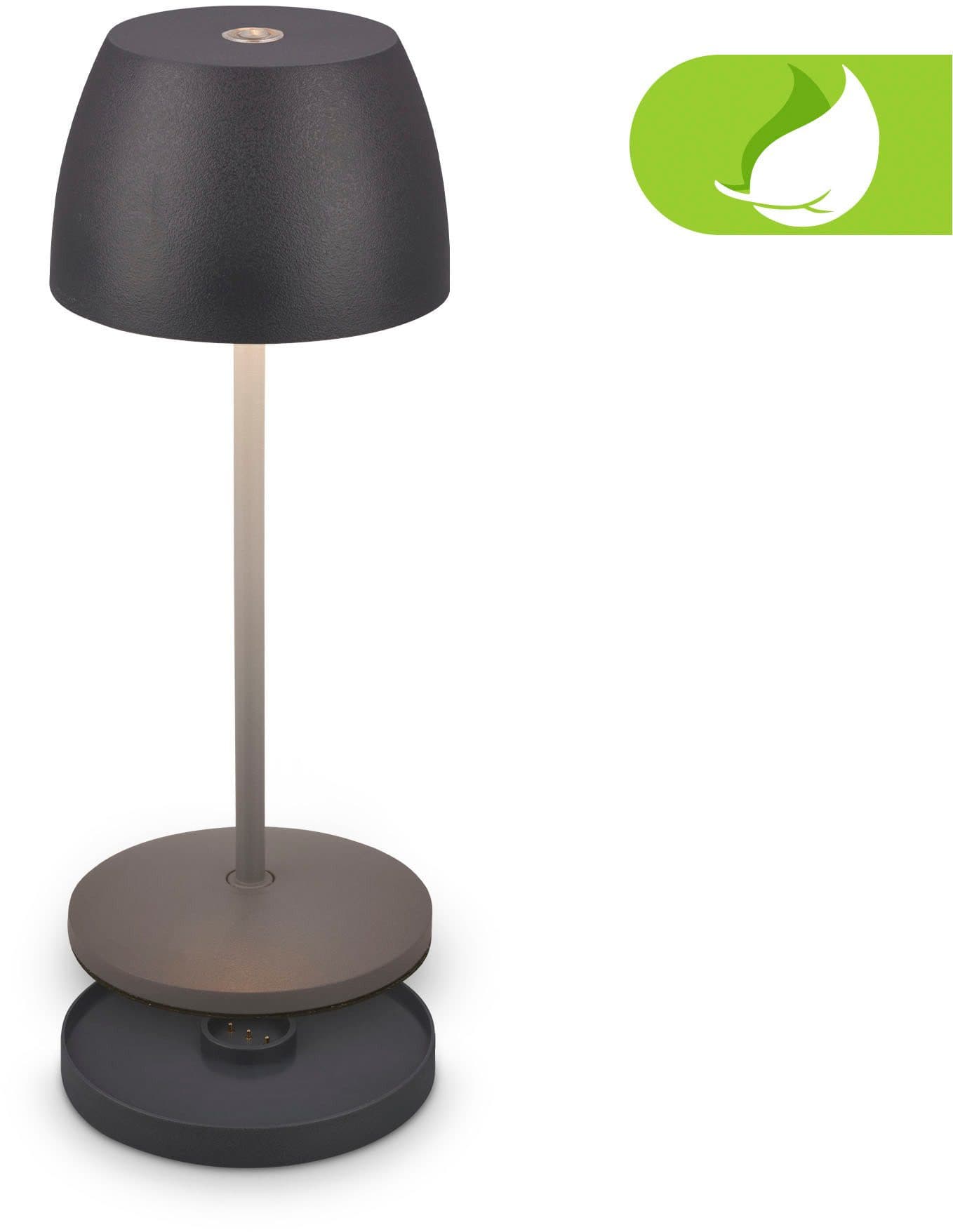 BRILONER LED Tischleuchte CILANO Schwarz Touchdimmer