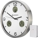 BRESSER MyTime io NX Wanduhr 30cm Silber DCF Funkuhr mit Wetterstation Bild 2