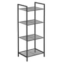 SONGMICS Standregal Badezimmerregal aus Metall Küchenregal Badregal Pflanzenregal Schwarz Bild 2