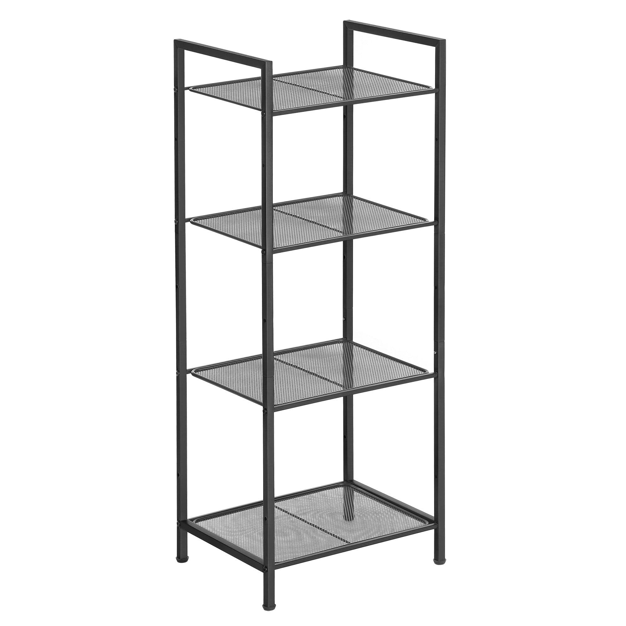 SONGMICS Standregal Badezimmerregal aus Metall Küchenregal Badregal Pflanzenregal Schwarz - Bild 2