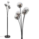 hofstein Stehlampe dimmbar Metall Glas Schwarz Bild 2
