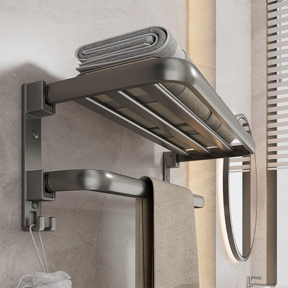 TUWENA Handtuchhalter 60cm Grau Aluminium Klappbar - Bild 2