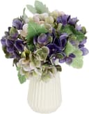 I.GE.A. Kunstblumen-Bouquet Violett mit Keramikvase Bild 2