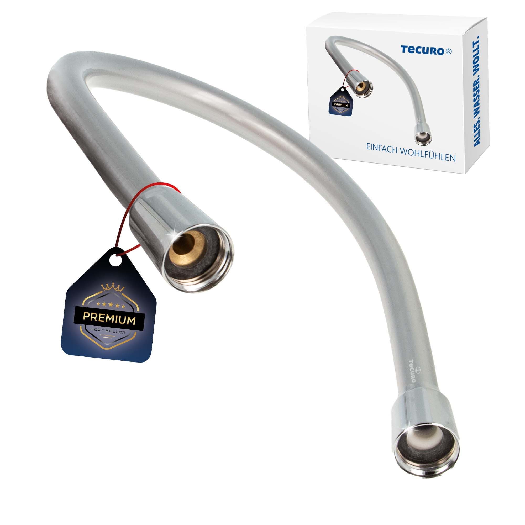 tecuro Brauseschlauch PREMIUM 1m silberglatt verdrehsicher - Bild 2