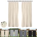 BTTO V&G Vorhang Outdoor Wetterfest Beige Verdunkelung Bild 2