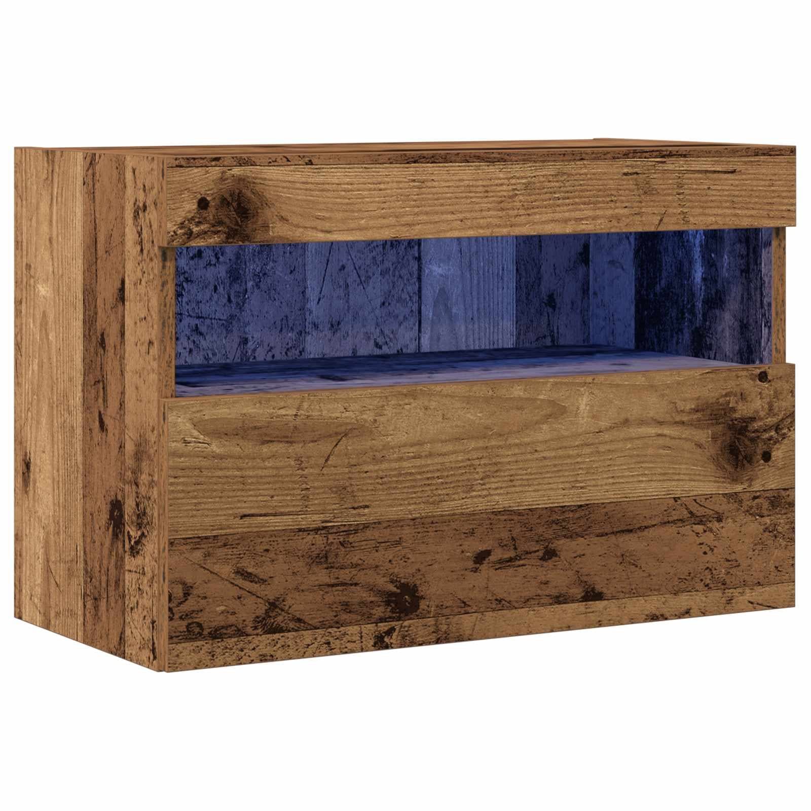 vidaXL TV-Wandschrank Altholz mit LED-Beleuchtung - Bild 2