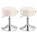 VASAGLE Barhocker Schminktischr Drehhocker 2 St. Cremeweiß PU 360° drehbar Bild 2