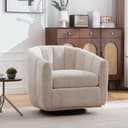 HAUSS SPOLE Relaxsessel Beige Chenille 360° Drehfunktion Bild 2