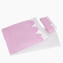 Goki Puppenbettwäsche Rosa Streifen 3-teilig mit Satinschleifchen Bild 2