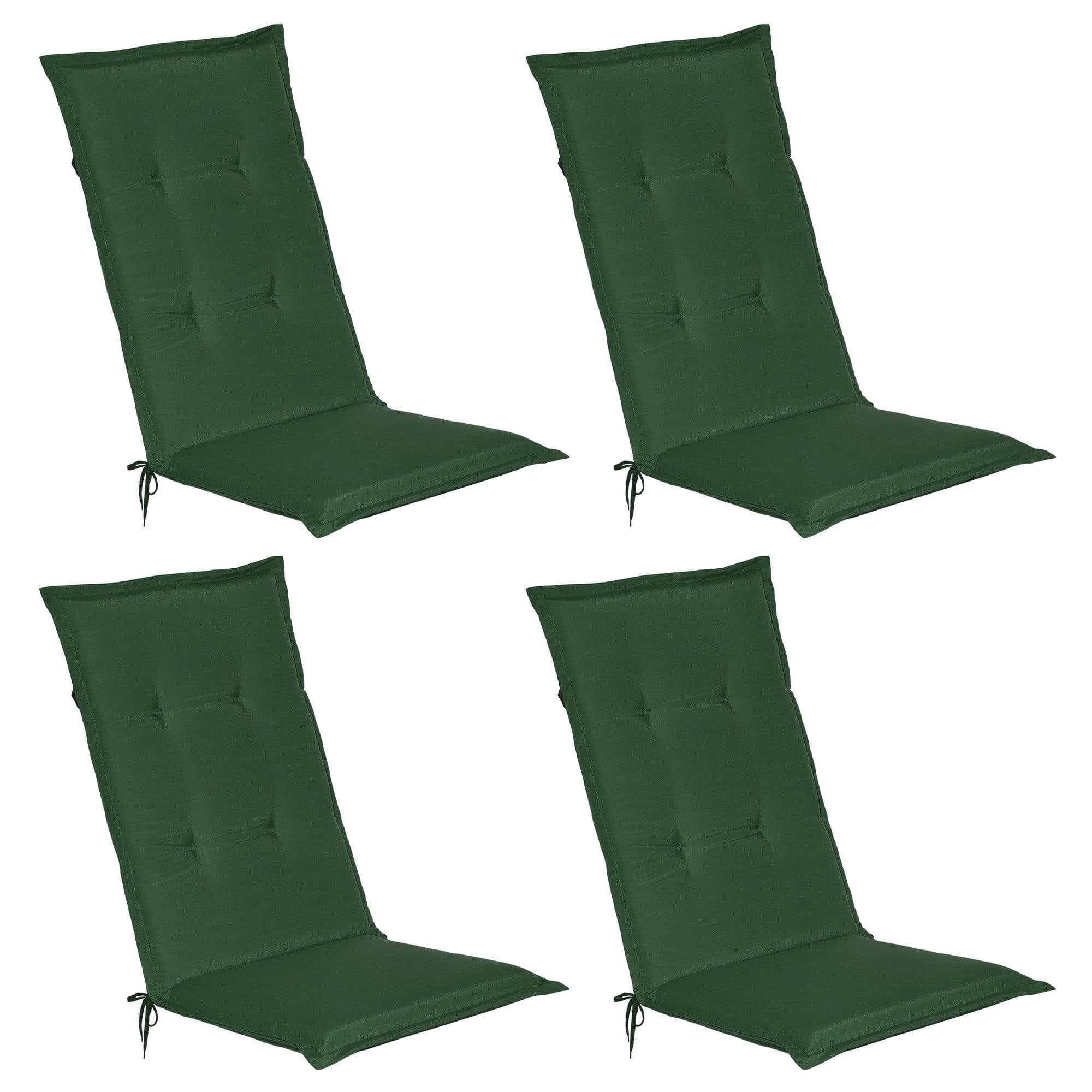 Beautissu Hochlehnerauflage 4er Set Dunkelgrün Polyester - Bild 2