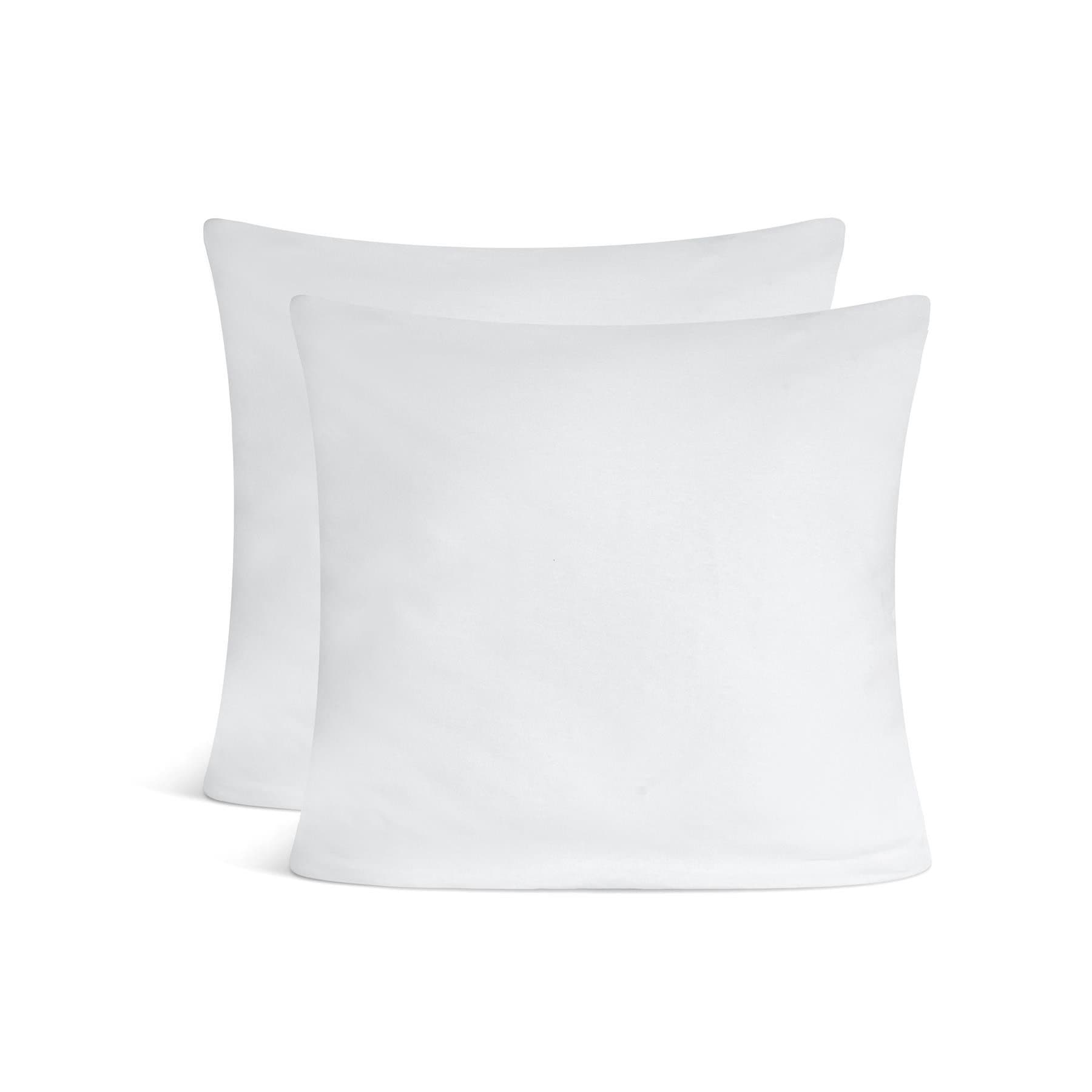leevitex® Kissenbezüge 2er Set Weiß 100% Baumwolle Jersey - Bild 2