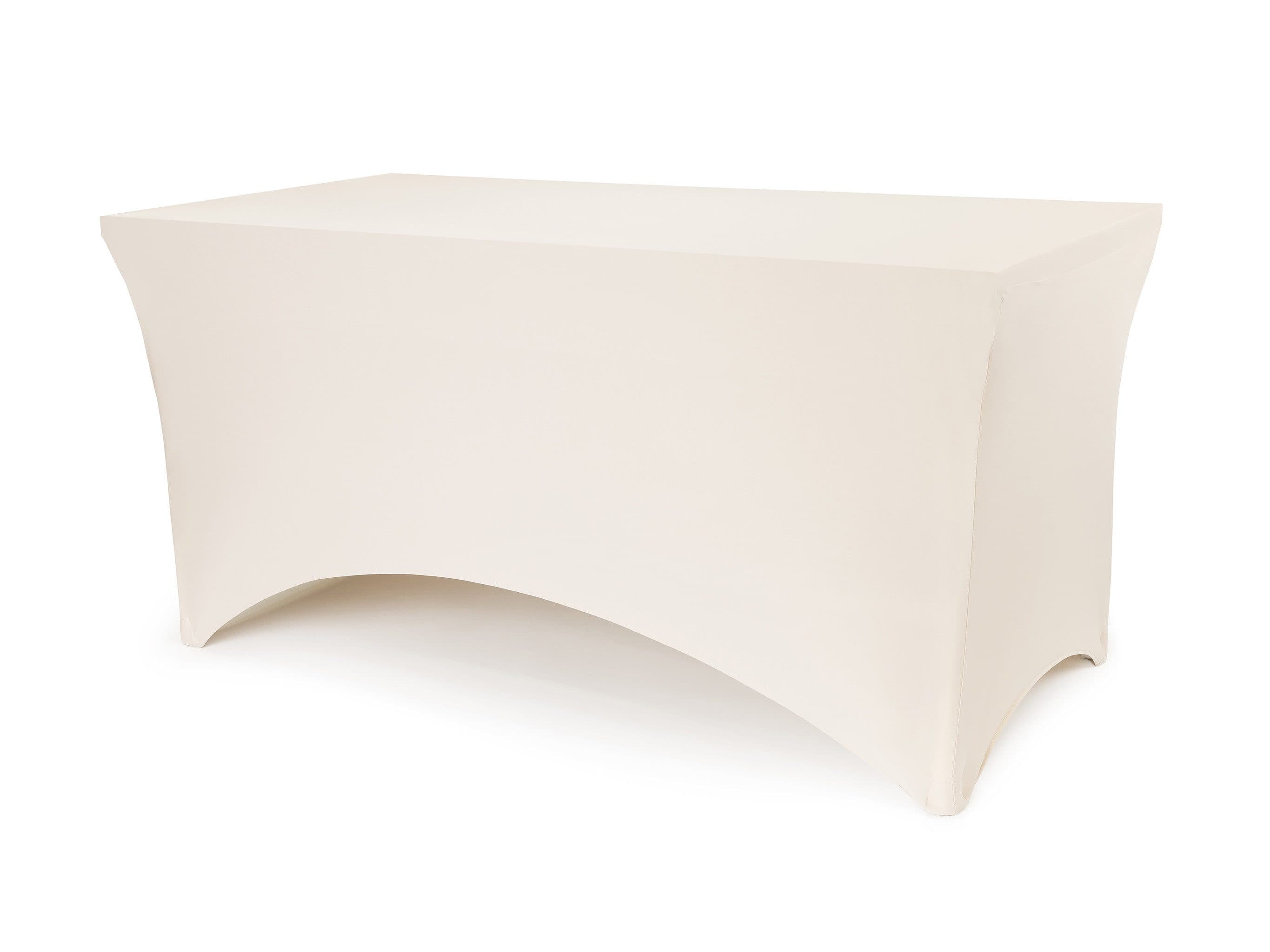 partydeco Stretch Tischläufer Beige Rechteckig