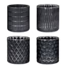 Levandeo® Teelichthalter 4er Set Schwarz Glas Windlicht Bild 2