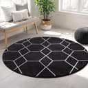 Teppich SANAT "Trellis" Schwarz Geometrisches Design Bild 2