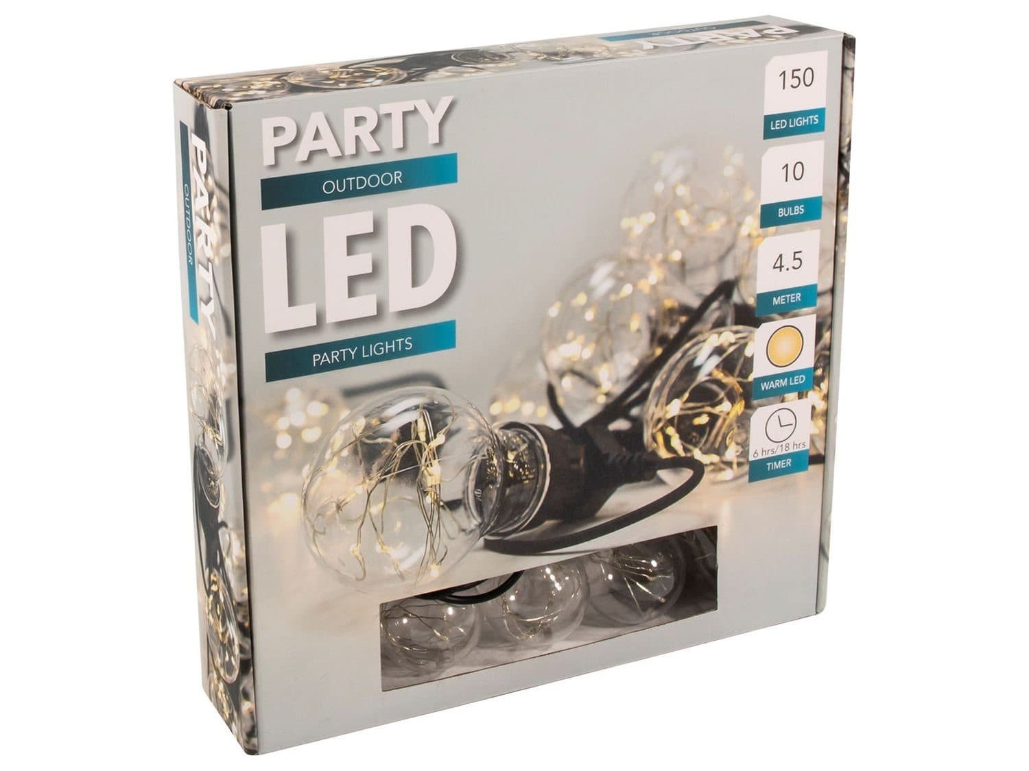 HIT Trading LED Lichterkette Party Outdoor warmweiß 10 Glühbirnen