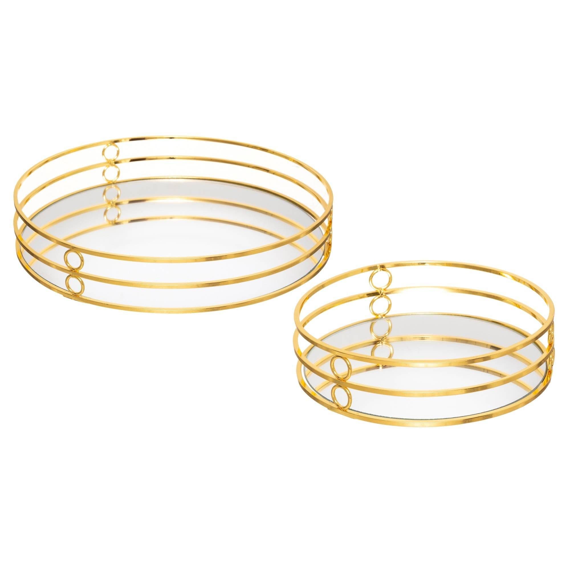 Atmosphera Spiegel-Tablett FEEL Set 2-tlg. Gold Glamour - Bild 2