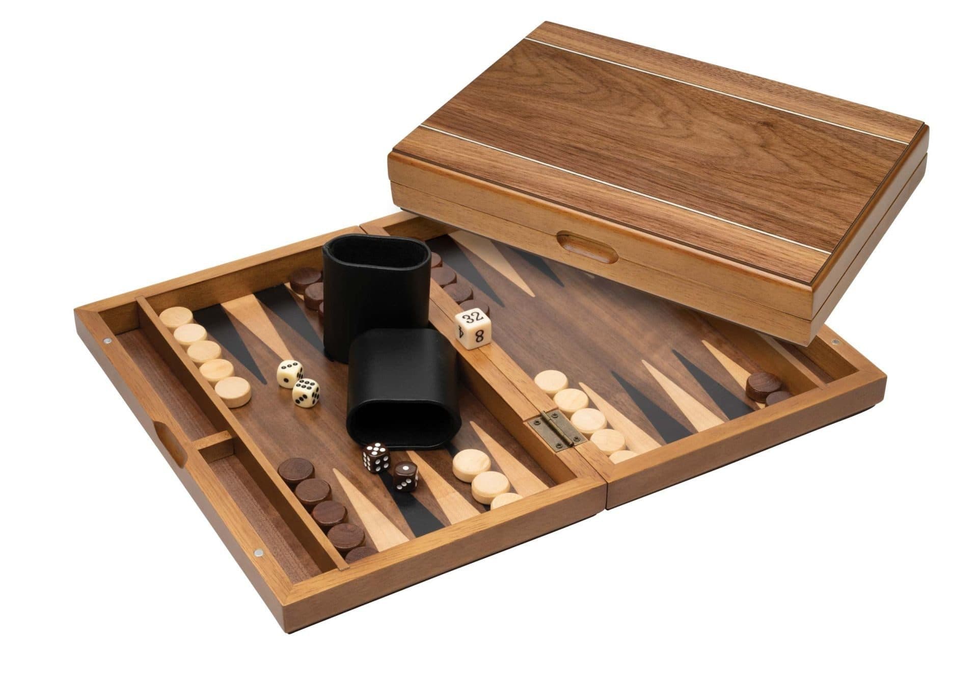Philos Backgammon Makra Klappbar Holz Magnetverschluss