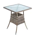 ESTEXO Gartentisch Polyrattan Beistelltisch 57 cm Beige-Braun Bild 2