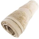VIVESS Duschtuch 100 % Baumwolle Beige mit Bordüre Bild 2