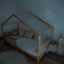 lilimaus Betthimmel Hausbett aus 100% Baumwolle Musselin mit Sternendruck Bild 2