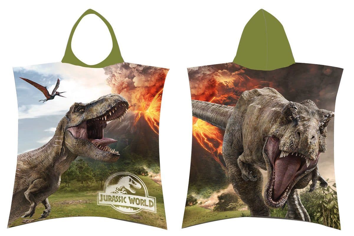 Jurassic World Badeponcho mit Kapuze, Dinosaurier, 100 % Baumwolle