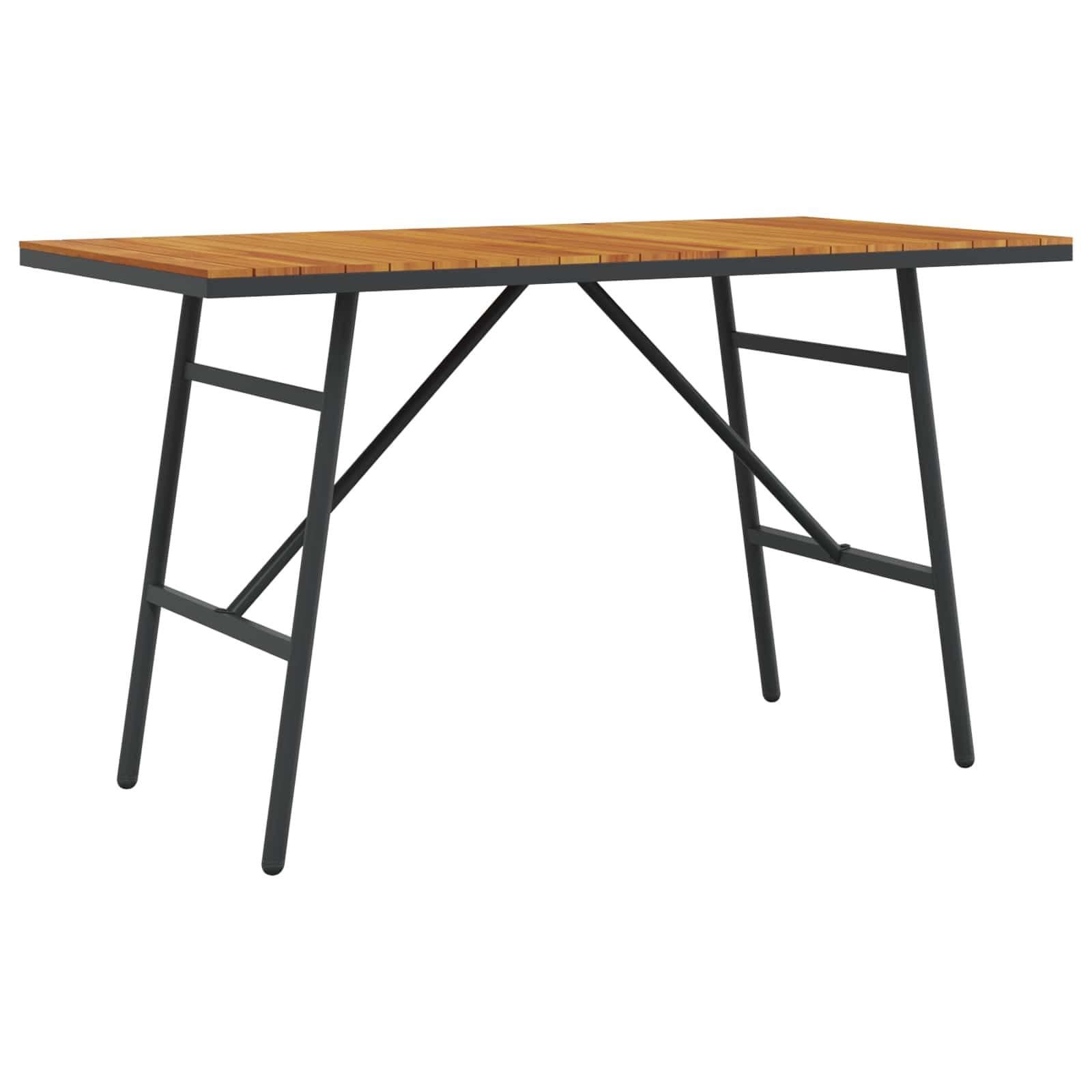 vidaXL Gartentisch Esstisch Braun Massivholz Akazie Modern - Bild 2