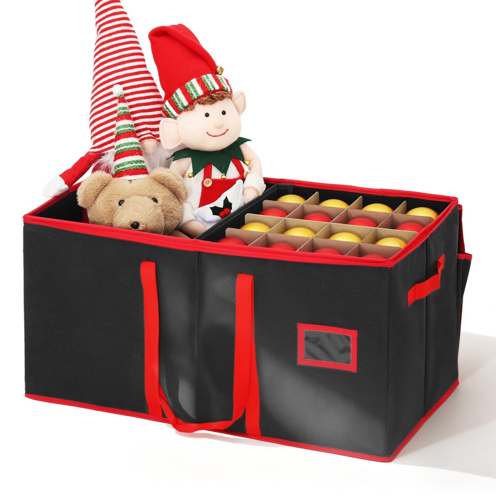 Salcar Aufbewahrungsbox Weihnachtskugel 128 Fächer Christbaumkugel Aufbewahrungstasche - Bild 2