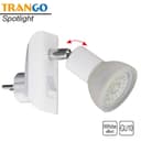 TRANGO LED Steckdosenleuchte Weiß GU10 mit Schalter Bild 2