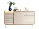 Compleo Kommode Skandinavisch 3 Schubladen 2 Türen Laminat Bild 2
