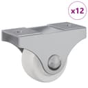 vidaXL Stuhlrolle Bockrolle 12er Set Weiß Eisen Bild 2