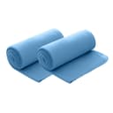 wometo Wohndecke Polar-Fleece 2-teilig blau mit Kettel-Rand Bild 2