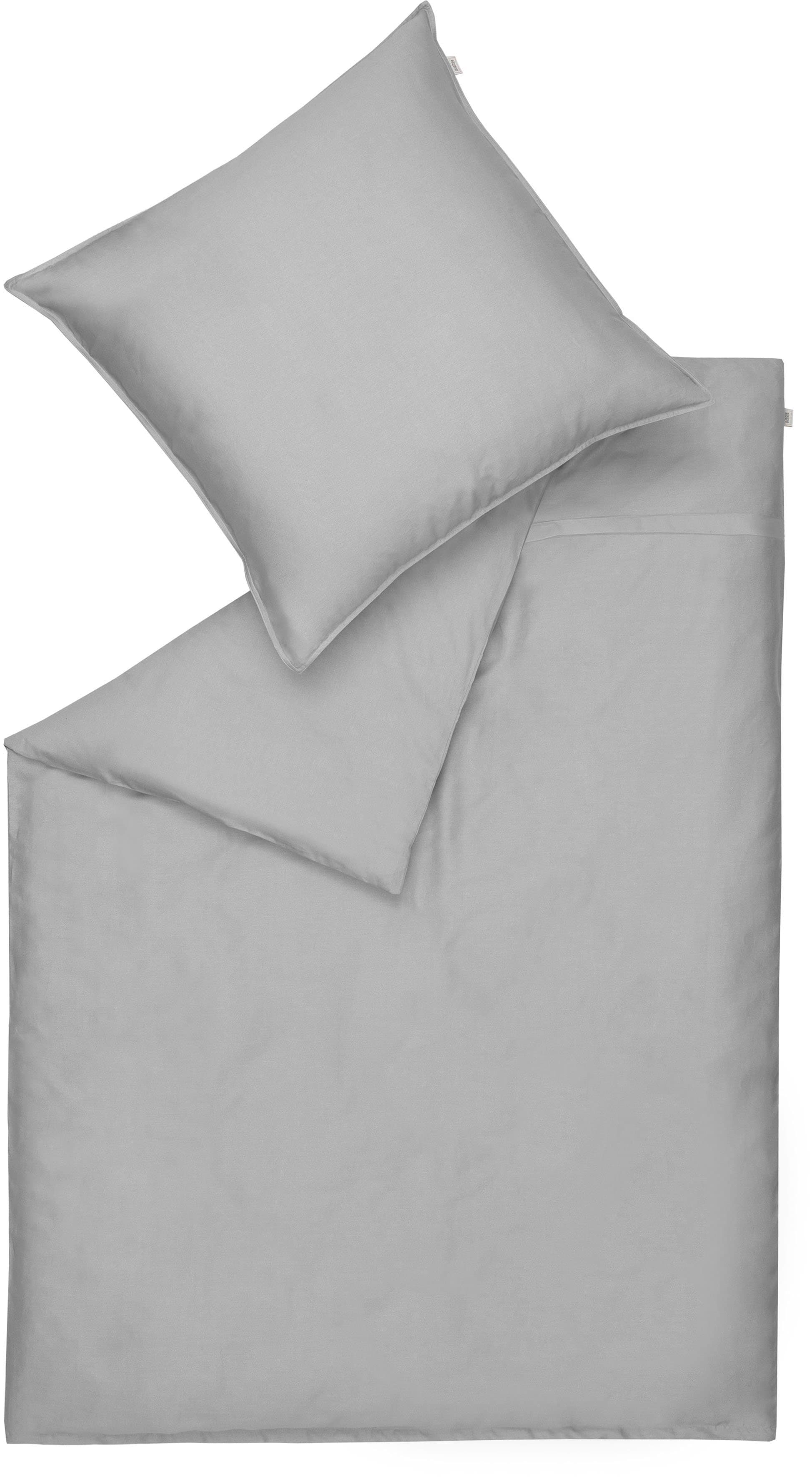 SCHÖNER WOHNEN Bettwäsche Pure Satin Grau 100% Baumwolle - Bild 2